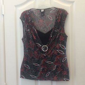 FINAL MARKDOWN Studio 1940 1 piece 2 piece look ladies top medium